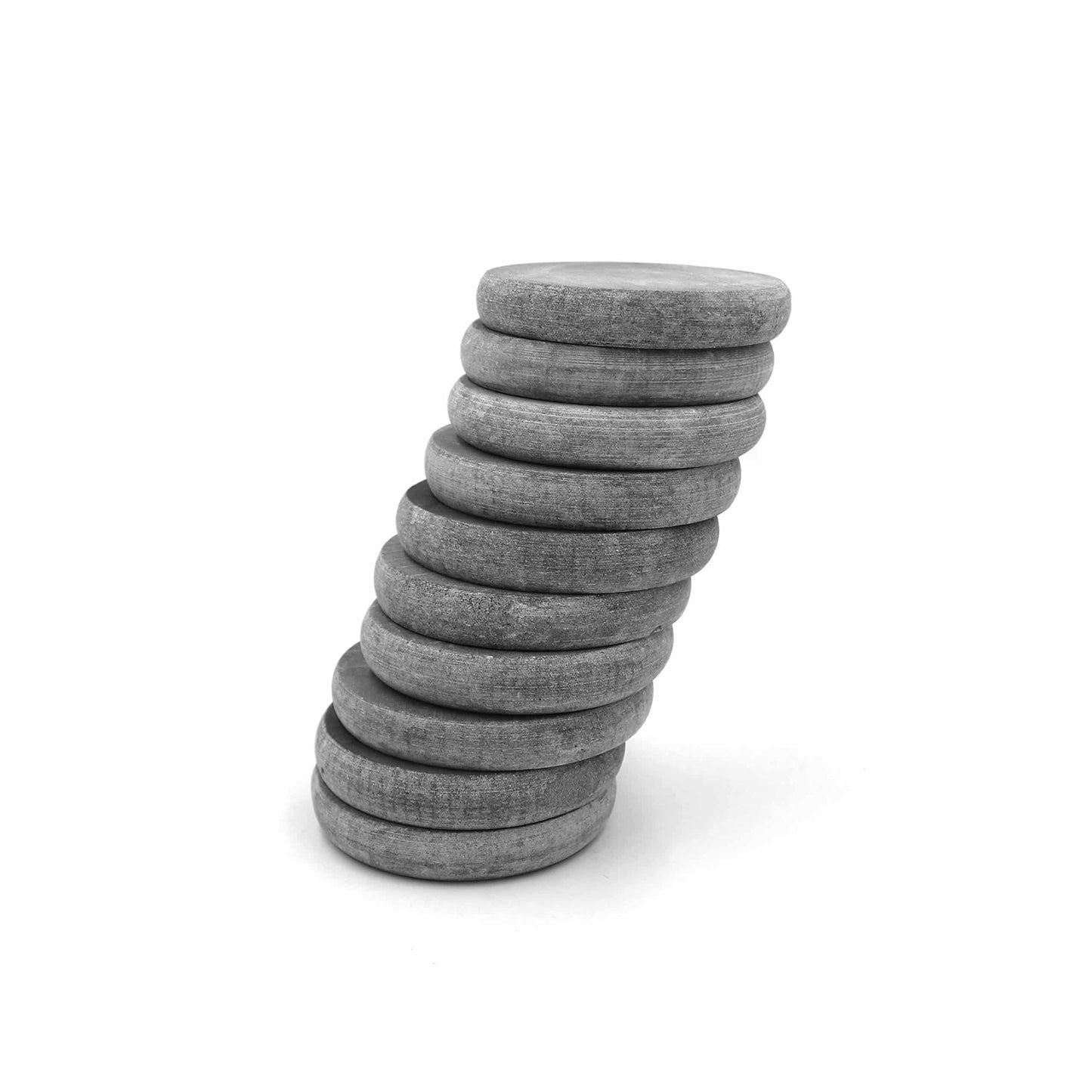 10 Round Stones for Rock Painting – 3.15" Inch Diameter Perfectly-Round 100% Natural Basalt Stone Canvases, Flat, Super Smooth, Non-Porous, Uniform in Shape and Size, for Mandala and Kindness Stones