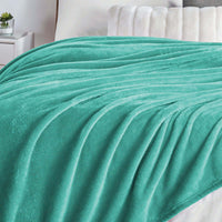 Walensee Fleece Blanket Plush Throw Fuzzy Lightweight (Twin Size 60x80 Turquoise) Super Soft Microfiber Flannel Blankets for Couch
