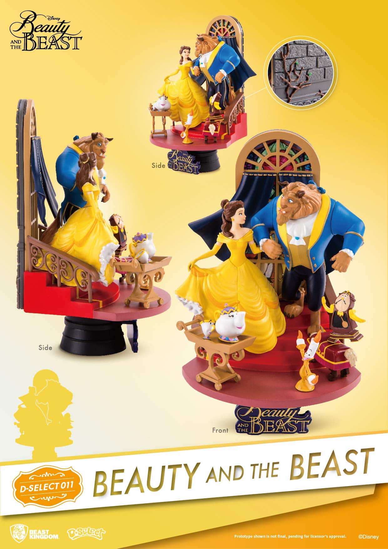 Beast Kingdom Beauty & The Beast Ds-011 D-Stage Series Statue, 6 inches