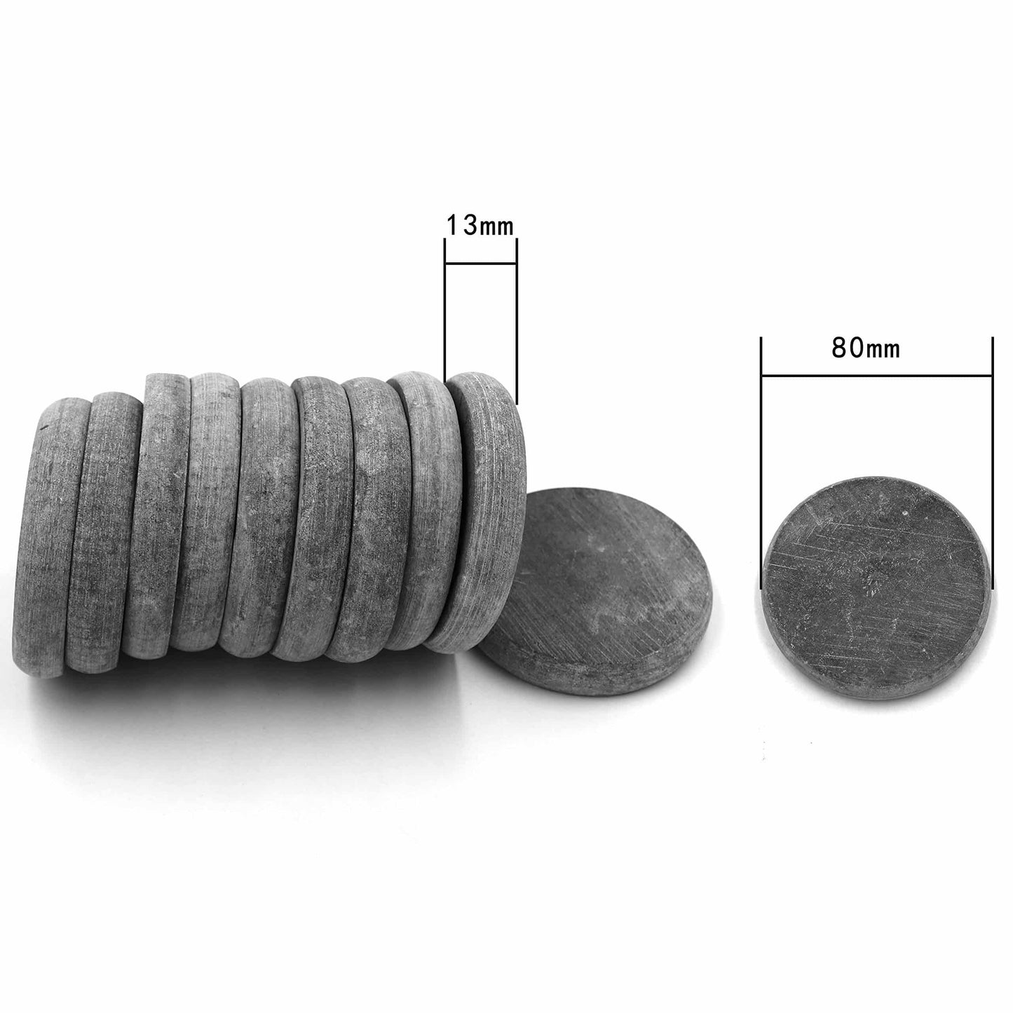 10 Round Stones for Rock Painting – 3.15" Inch Diameter Perfectly-Round 100% Natural Basalt Stone Canvases, Flat, Super Smooth, Non-Porous, Uniform in Shape and Size, for Mandala and Kindness Stones