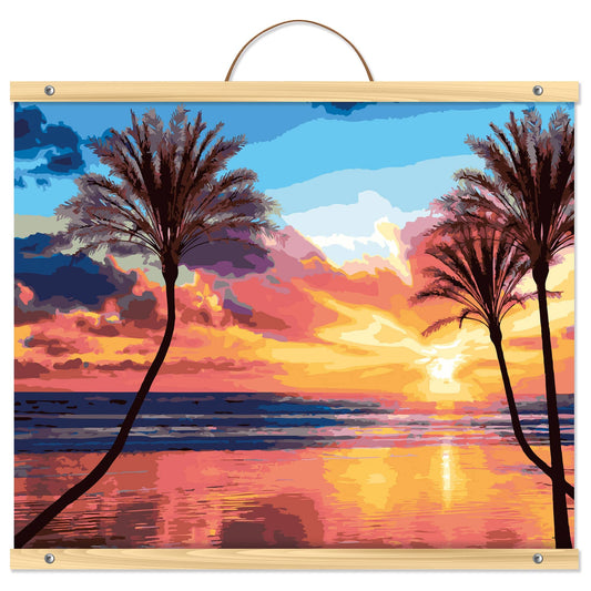 Artist's Loft Beach Sunset with Palm Trees Paint-by-Number Kit Necessities™