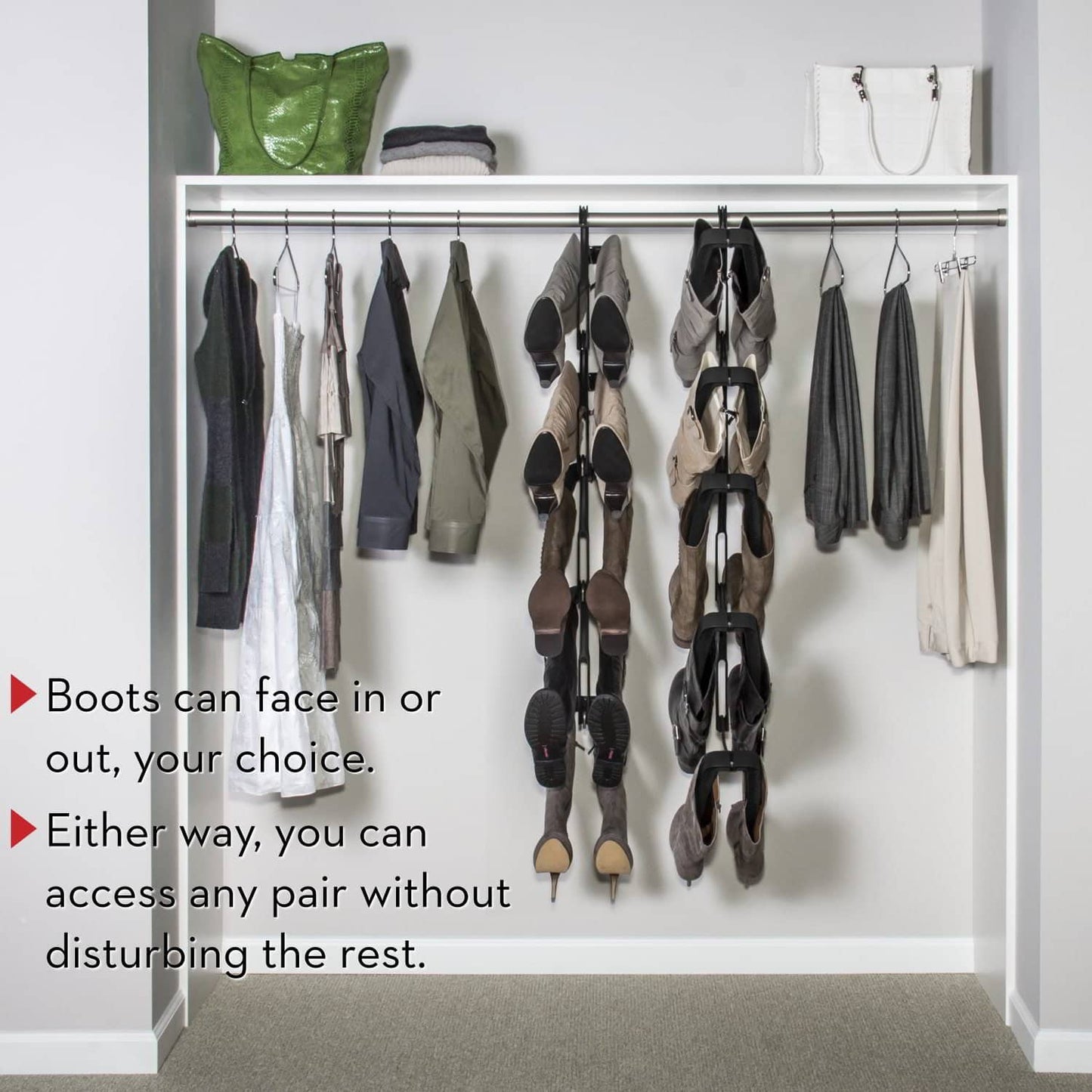 Boot Butler Boot Rack 5-Pair Boot Hanger Boot Organizer & Boot Shaper/Tree