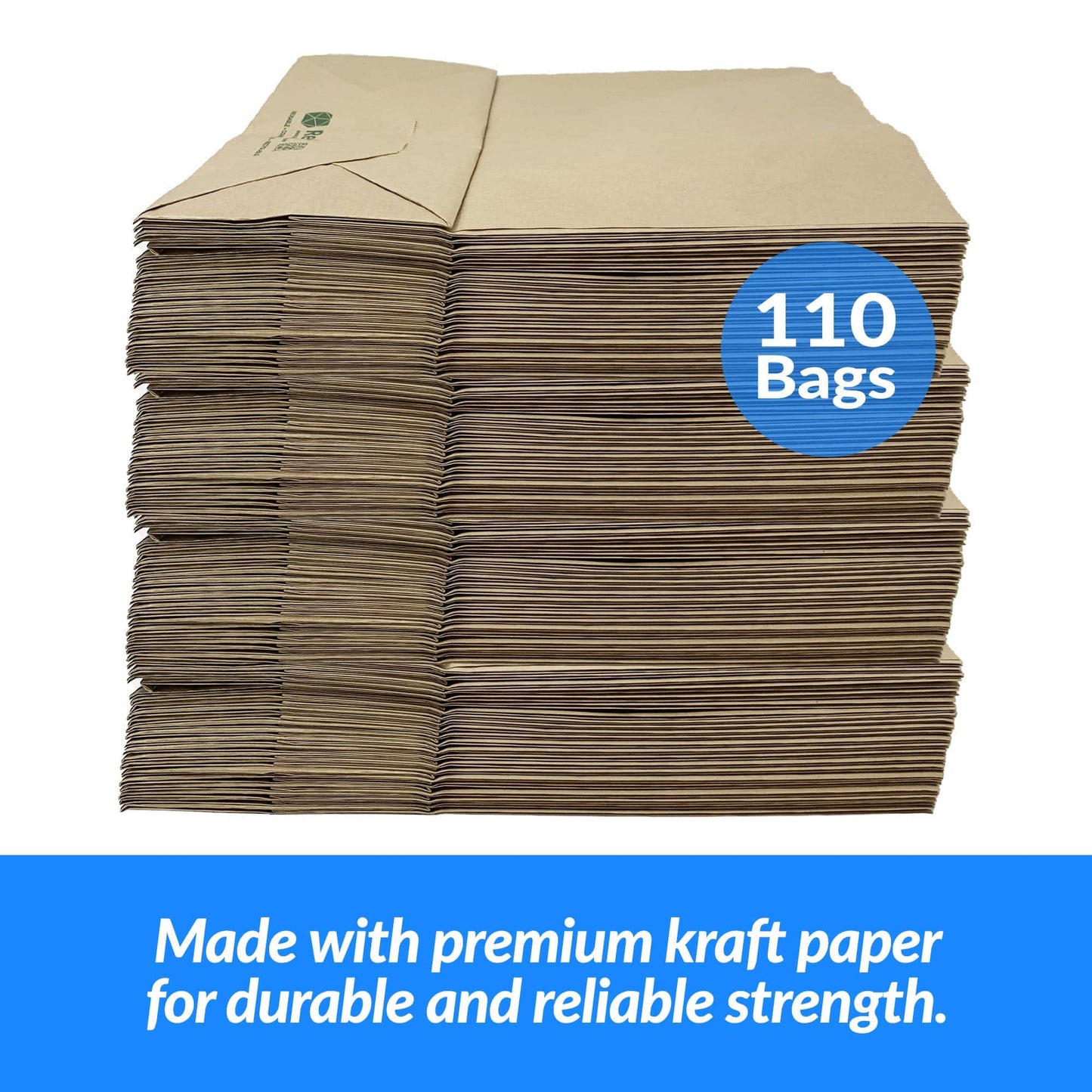 Reli. 110 Pack | 10"x5"x13" | Brown Paper Bags w/Handles | Ideal for Gift Bags, Shopping Bags, Retail