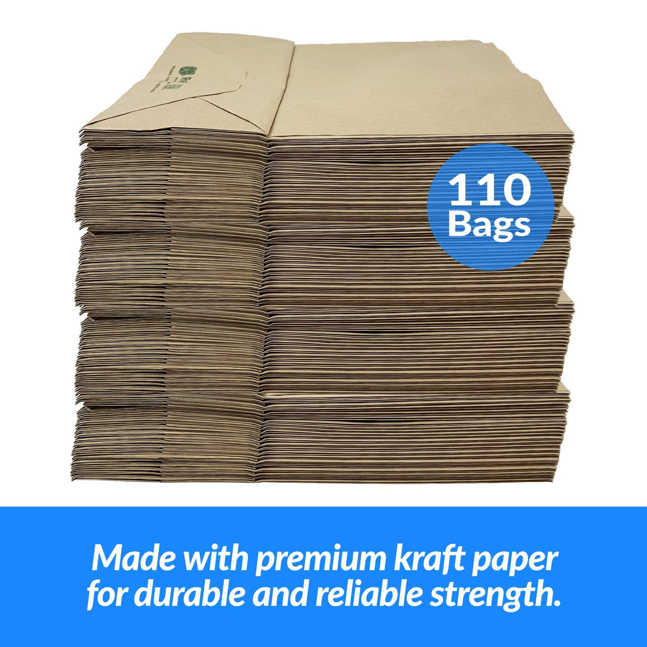Reli. 110 Pack | 10"x5"x13" | Brown Paper Bags w/Handles | Ideal for Gift Bags, Shopping Bags, Retail