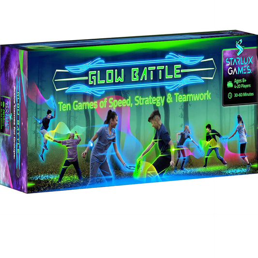 Starlux Games Glow Battle Family Pack: A Thrilling, Glowing Sword Game 4-10 Players, Age 8+