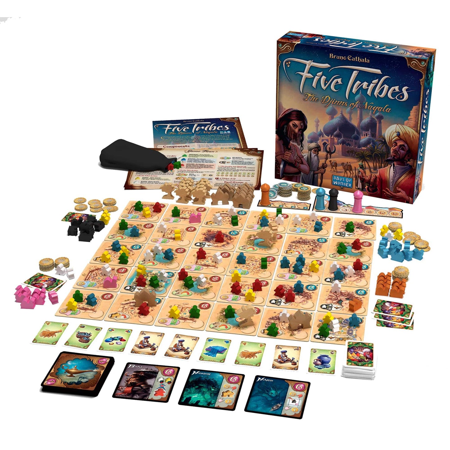 Five Tribes Board Game Conquer the Sultanate of Naqala! Worker Placement Strategy Game for Kids & Adults Ages 13+ 2-4 Players,