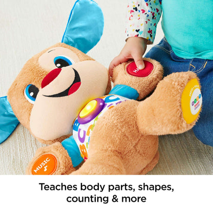 Fisher-Price Plush Baby Toy with Lights Music and Smart Stages Learning Content