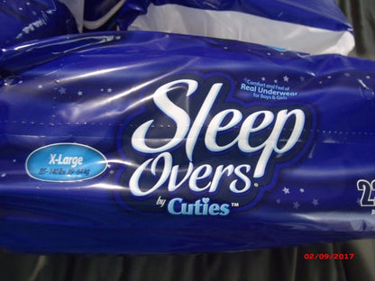 SleepOvers X-Large 22 Count Unisex-Kids Incontinence Protector, Soft, Smooth Side Panels, Dual Leg Cuffs, Leakage Protection