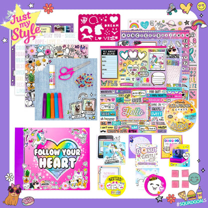 Multicolor Scrapbook and Cards Stationery Set, Paper Crafting, Kids, Ages 6+