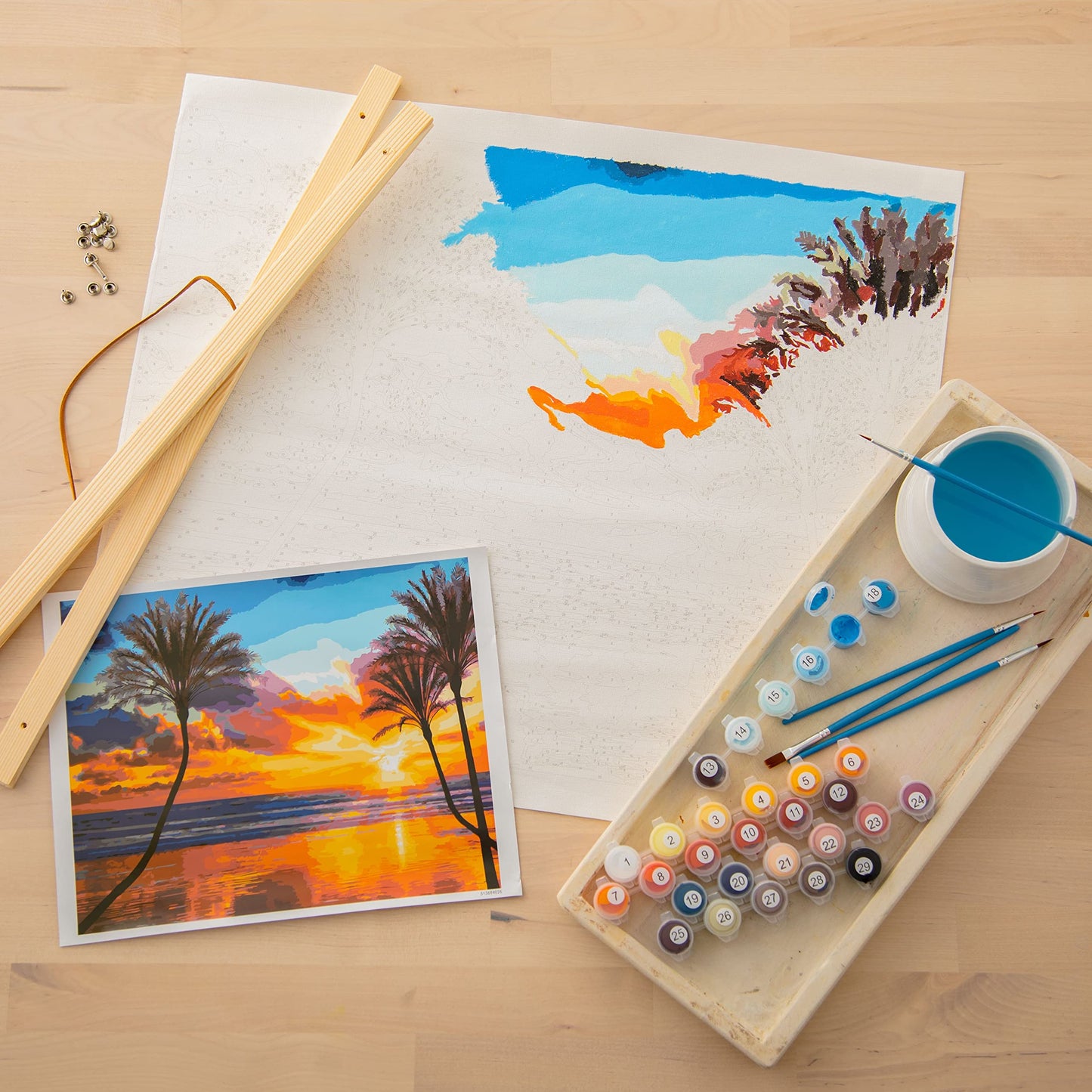 Artist's Loft Beach Sunset with Palm Trees Paint-by-Number Kit Necessities™