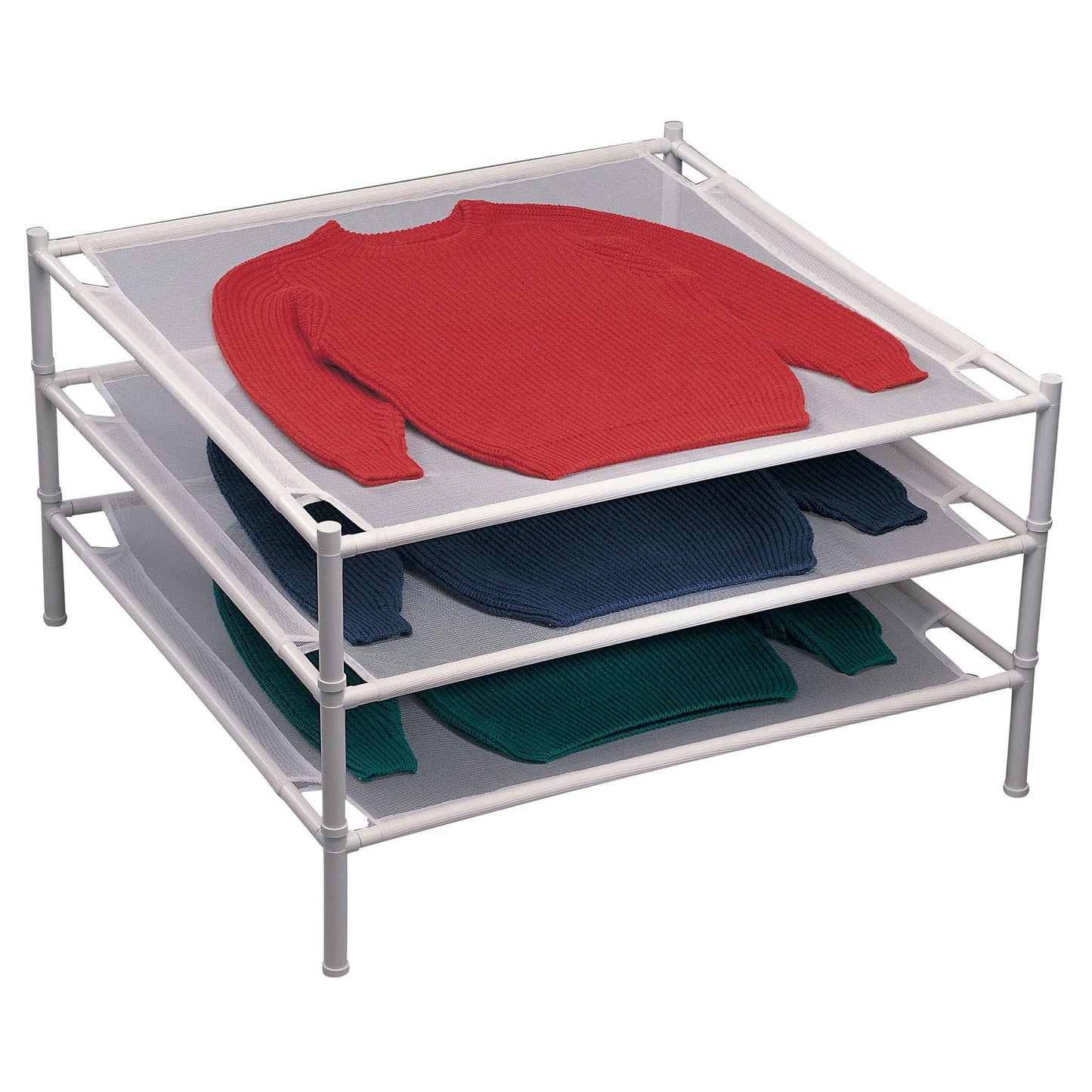 Household Essentials 04004 Stackable Mesh laundry Drying Rack - White