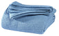 Thermal Cotton Blanket,Twin Cotton Blanket,Waffle Weave Cotton Blanket,Farmhouse Blanket,Soft Breathable Blanket,Light Picnic Travel Blanket,Oversized Blanket All Season Blanket 66x90 inch Light Blue