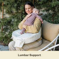 My Brest Friend Deluxe Organic Nursing Pillow 100% Organic Cotton Slipcover Ergonomic Breastfeeding Pillows Supports Both Mom and Baby Breastfeeding Essentials Handy Side Pocket Cream