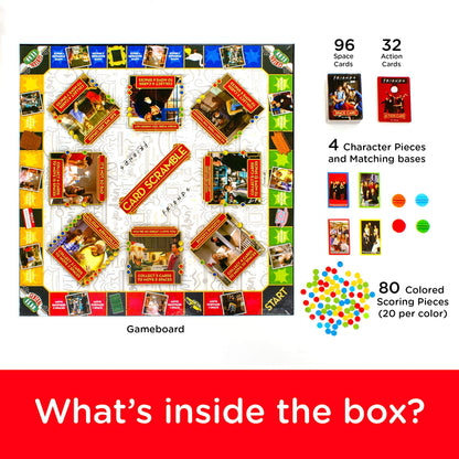 AQUARIUS Friends Card Scramble Board Game - Fun Family Party Game for Kids, Teens & Adults - Entertaining Game Night Gift - Officially Licensed Friends TV Show Merchandise