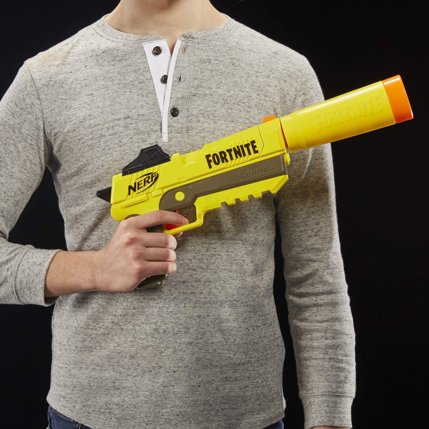 NERF Fortnite SP-L Elite Dart Blaster with Detachable Barrel and 6 Official Nerf Fortnite Elite Darts