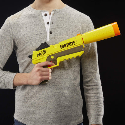 NERF Fortnite SP-L Elite Dart Blaster with Detachable Barrel and 6 Official Nerf Fortnite Elite Darts