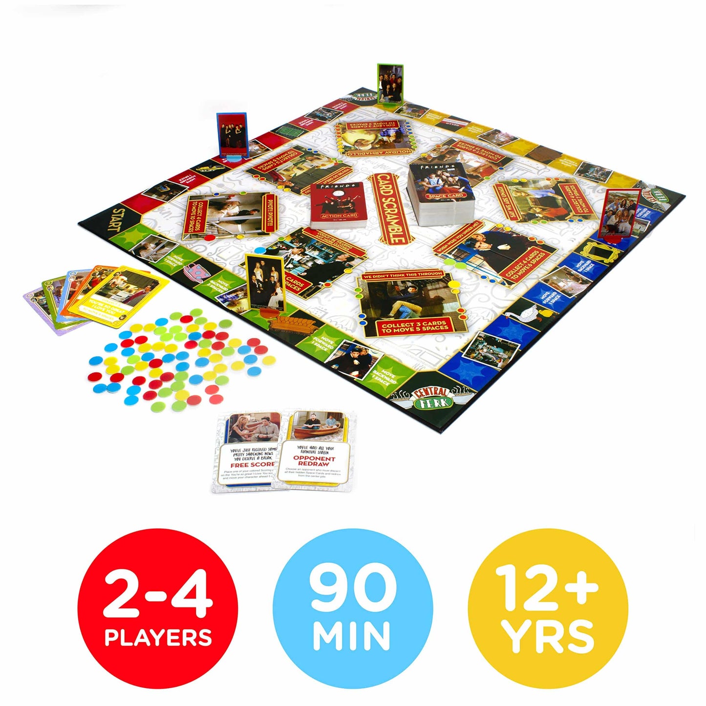 AQUARIUS Friends Card Scramble Board Game - Fun Family Party Game for Kids, Teens & Adults - Entertaining Game Night Gift - Officially Licensed Friends TV Show Merchandise