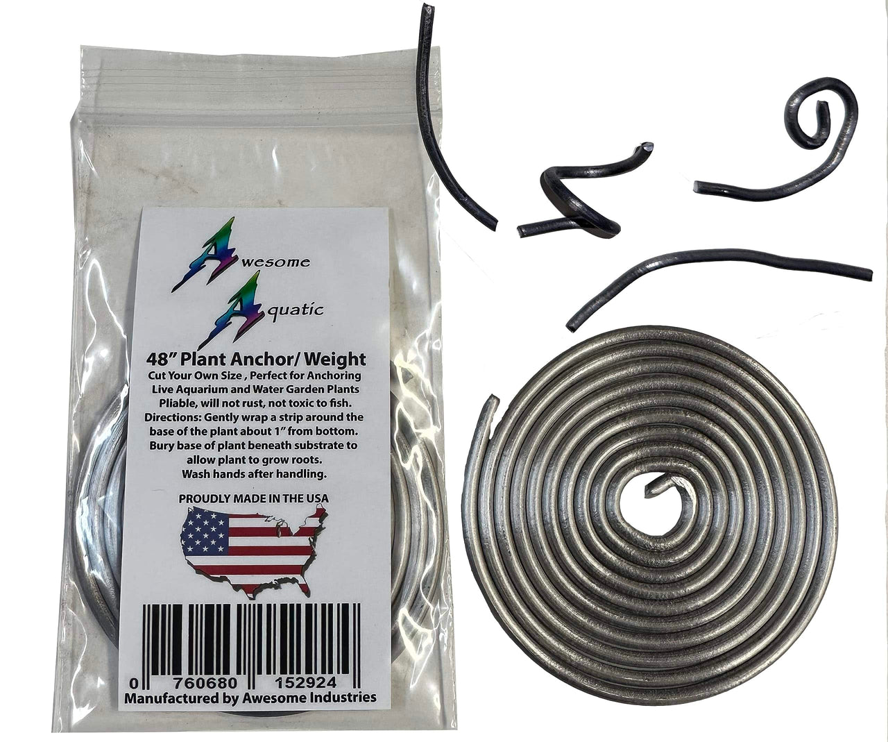 Plant Anchors/Weights 48" Strip Cut Your Own Size Lead Ribbon or Rod Live Plants Awesome Aquatic Weight Anchor