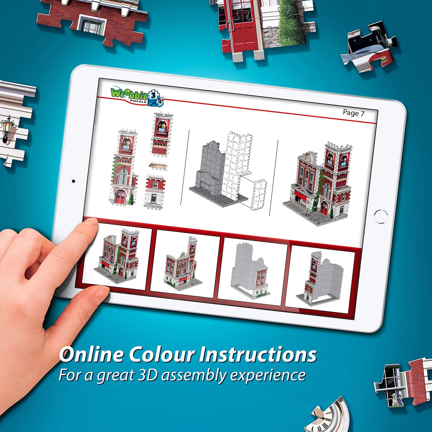 Wrebbit 3D Urbania Collection Fire Station 3D Jigsaw Puzzle (285 pieces)