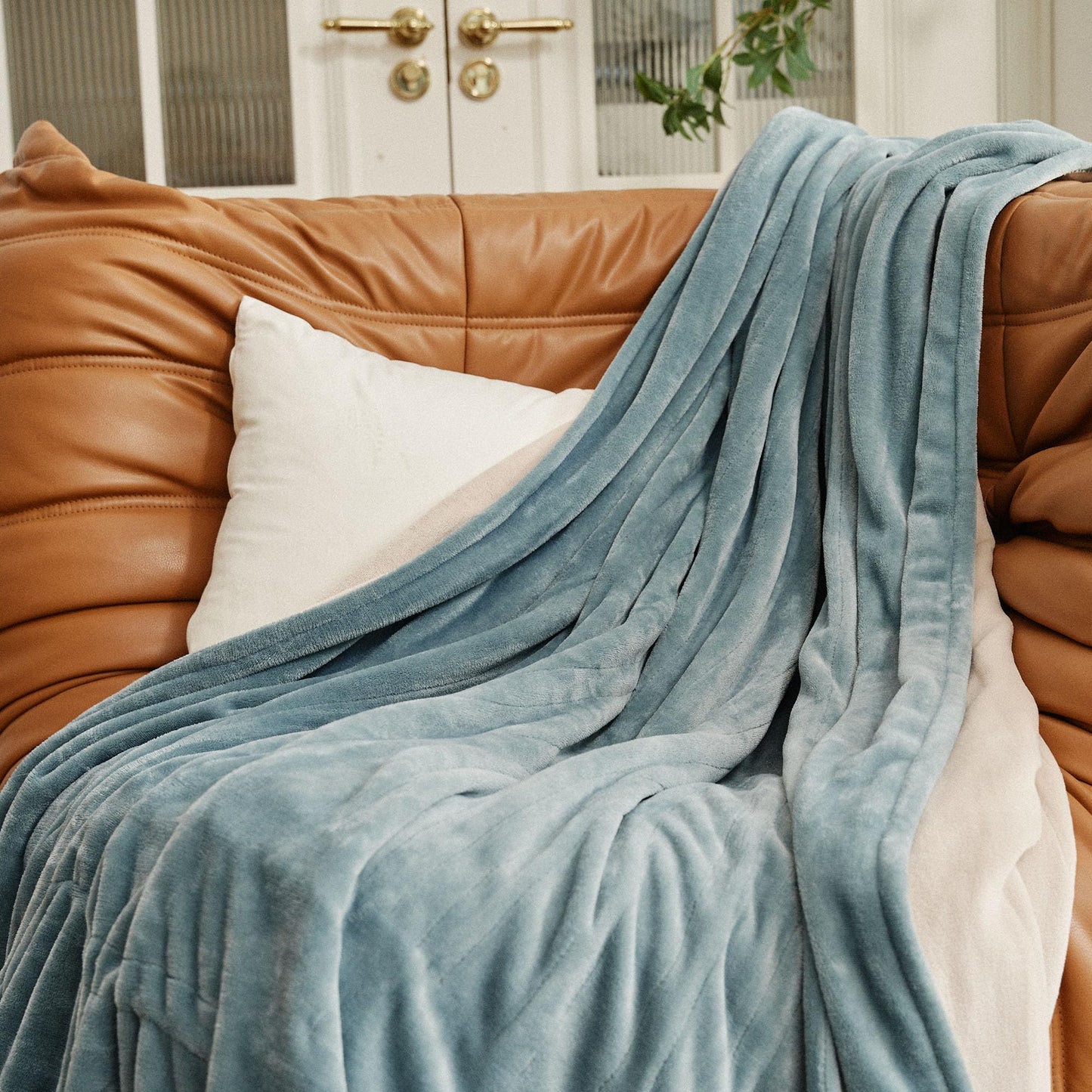 JET'S HOME Heated Blanket King 100"x90" - ETL&FCC Certified Flannel Electric Blanket Throw Machine Washable Heating Blanket with 4 Heating Levels 10 Hours Auto-Off Overheating Protection (Blue) King