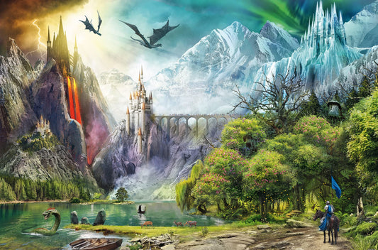 Ravensburger Reign of Dragons 3000-Piece Jigsaw Puzzle Intricate Dragon-Themed Design