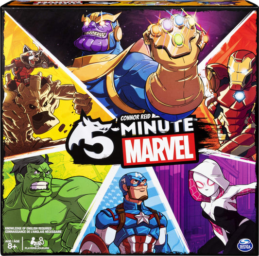 Spin Master Games 5-Minute Marvel, Fast-Paced Cooperative Card Game for Marvel Fans and Kids Aged 8 and Up