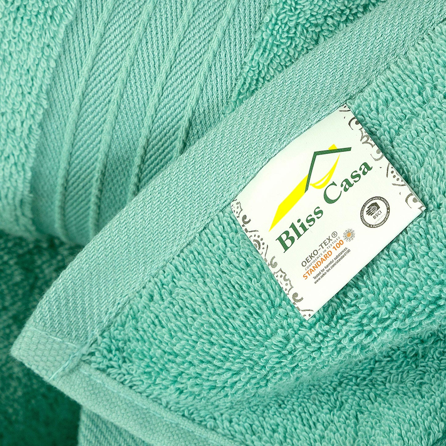 Bliss Casa Extra Large Bath Sheet 35 x 70 Inch (2 Pack) Mint