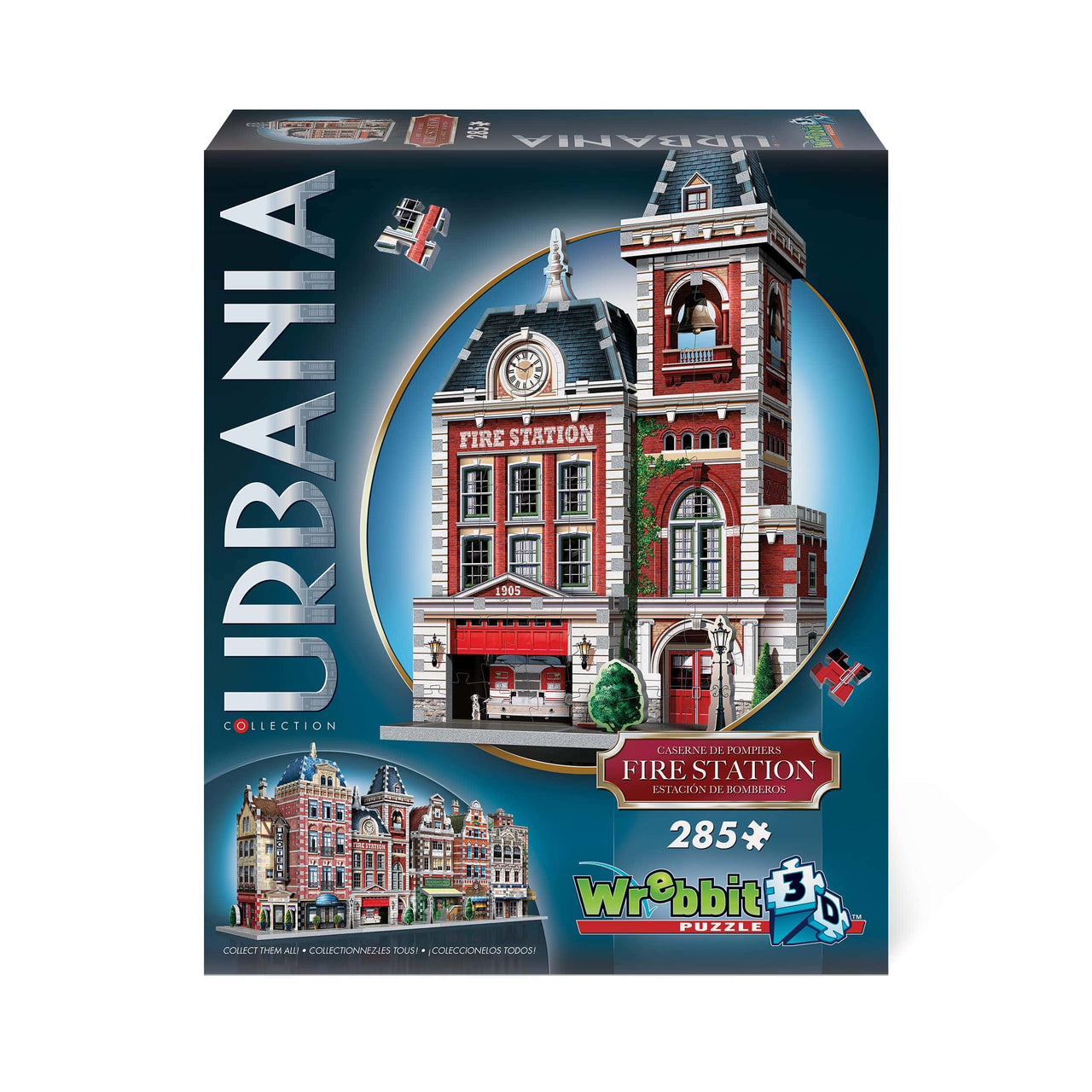 Wrebbit 3D Urbania Collection Fire Station 3D Jigsaw Puzzle (285 pieces)