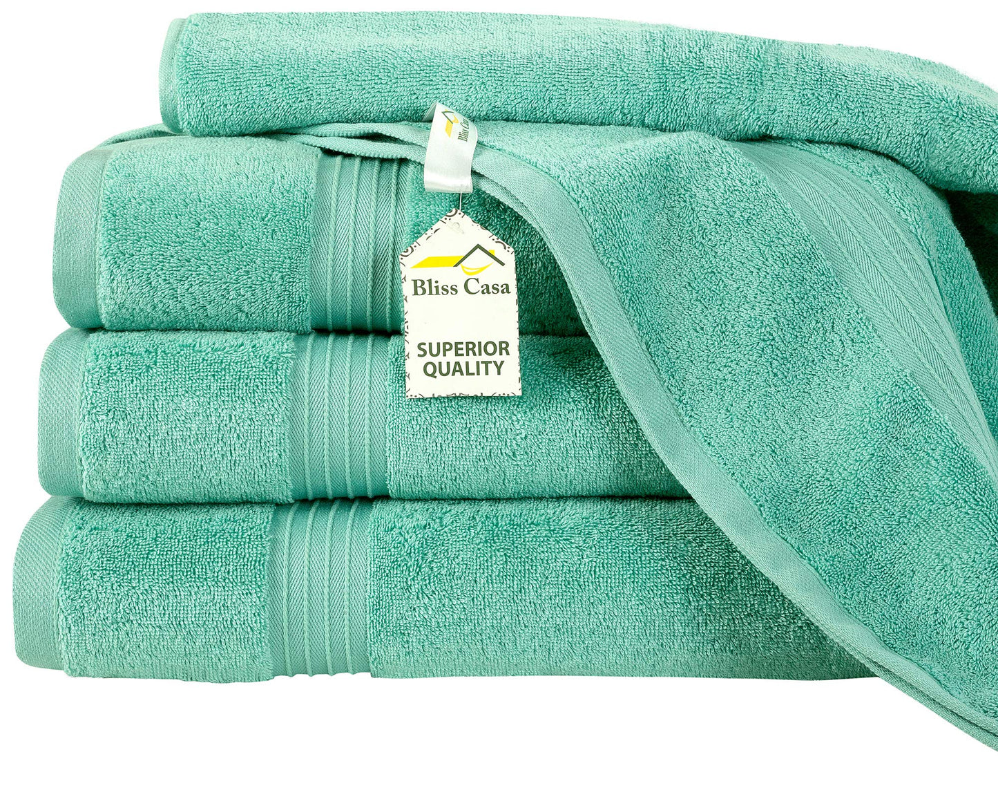Bliss Casa Extra Large Bath Sheet 35 x 70 Inch (2 Pack) Mint