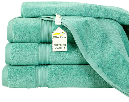 Bliss Casa Extra Large Bath Sheet 35 x 70 Inch (2 Pack) Mint