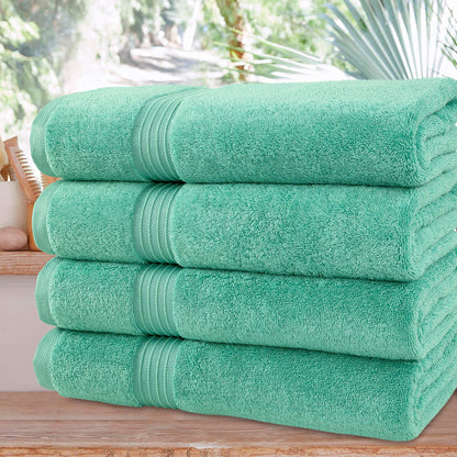 Bliss Casa Extra Large Bath Sheet 35 x 70 Inch (2 Pack) Mint