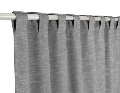 Native Fab Pure Slub Cotton Window Curtains 2 Panels 50x84, Curtains for Bedroom Living Room Kitchen, Farmhouse Curtains 84 Inch Length, Grey