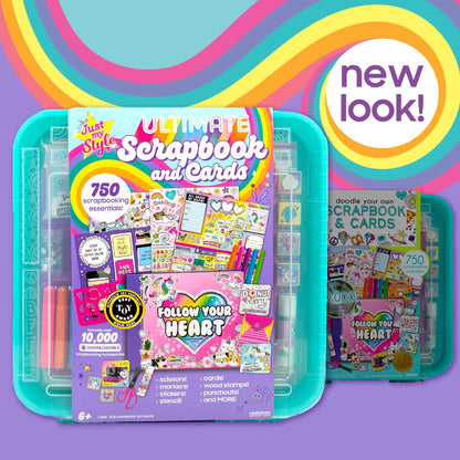 Multicolor Scrapbook and Cards Stationery Set, Paper Crafting, Kids, Ages 6+
