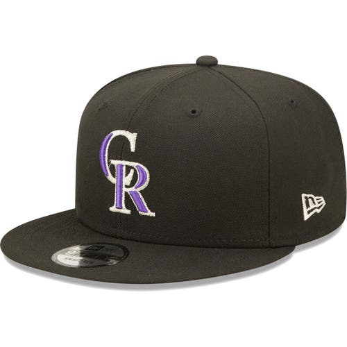 Men's New Era Black Colorado Rockies Primary Logo 9FIFTY Snapback