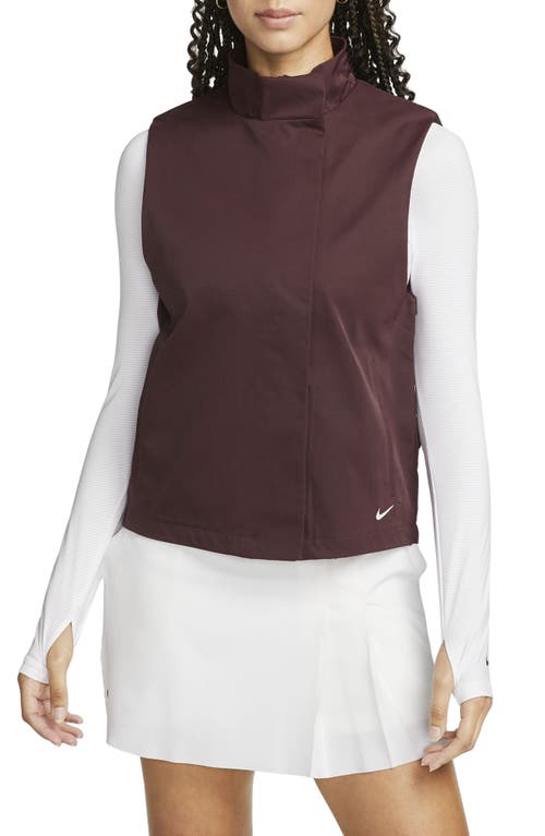Nike Repel Zip-Up Vest in Burgundy Crush/Light Bone Size X-Small