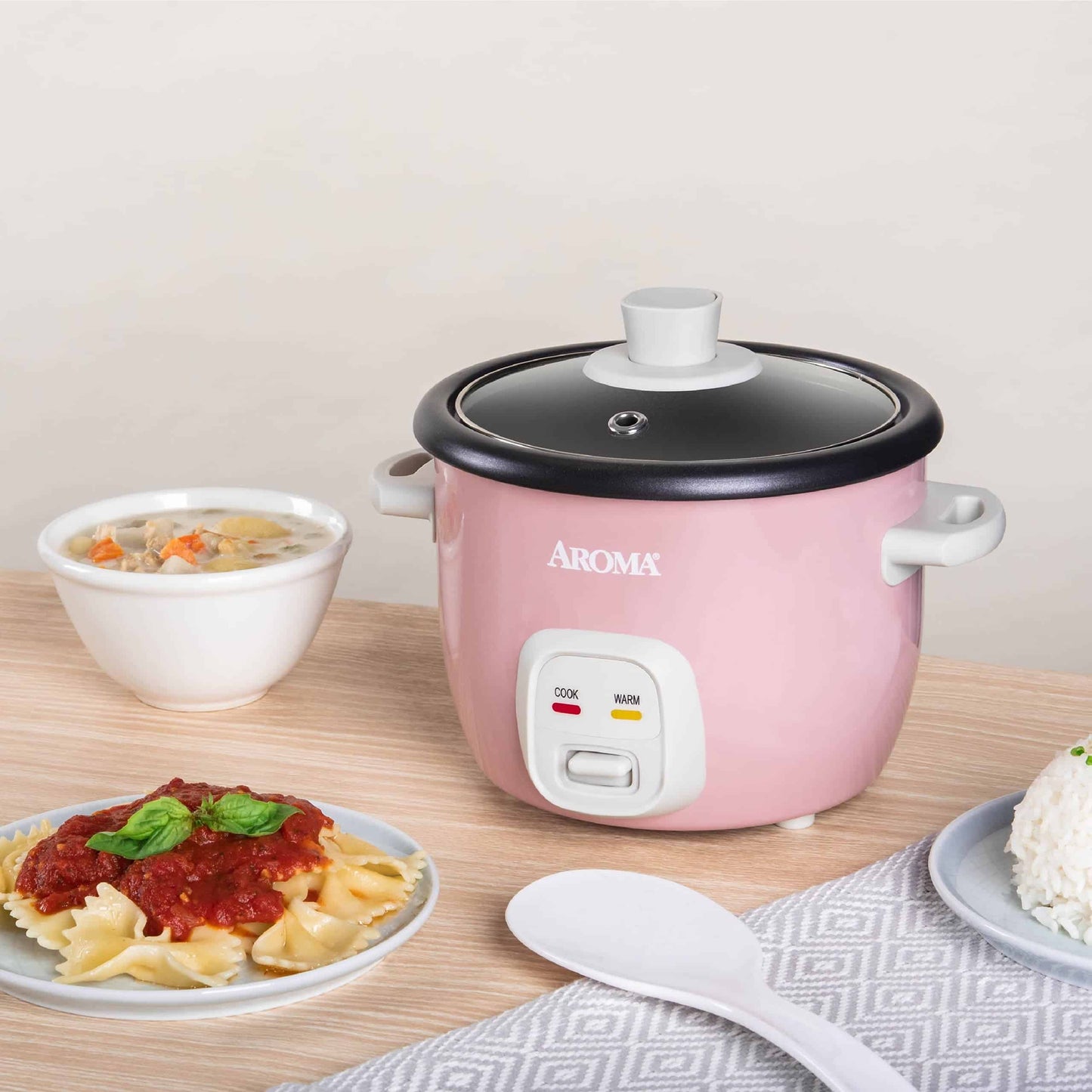 ® 4-Cups (Cooked) / 1Qt. Rice & Grain Cooker, Pink