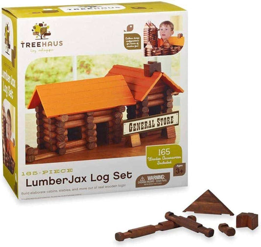 Merchsource 1647838 Treehaus Lumberjax Wood Log Set, 165 Pieces