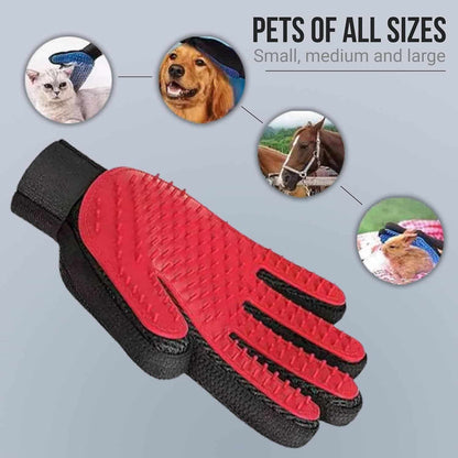 Grooming Gloves, 2 ct - Soft-Tip Pet Grooming Gloves for Dogs, Cats & Horses - Cat Deshedding Glove Cat Gloves for Grooming Dog Deshedding Glove