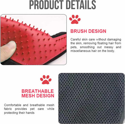 Grooming Gloves, 2 ct - Soft-Tip Pet Grooming Gloves for Dogs, Cats & Horses - Cat Deshedding Glove Cat Gloves for Grooming Dog Deshedding Glove