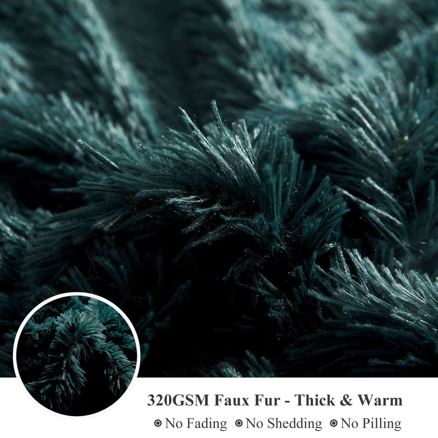 Plush Shaggy Duvet Cover Set, Luxury Ultra Soft Crystal Velvet Fluffy Bedding Sets 3 Pieces(1 Furry Faux Fur Comforter Cover + 2 Fuzzy Faux Fur Pillowcases) Zipper Closure